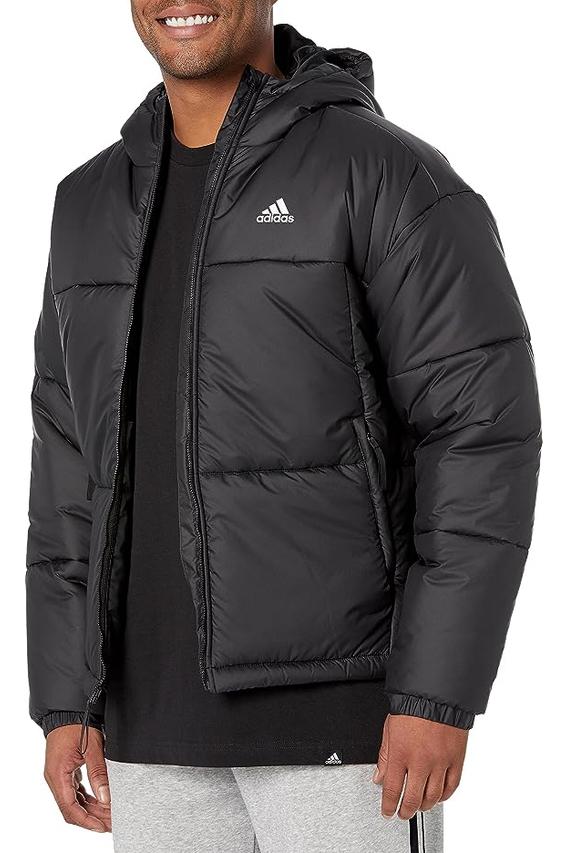 Adidas Men's Basic 3-Stripe Puffer Jacket